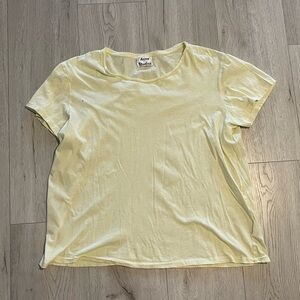 Acne Studios Thin Oversized Short Sleeve T-Shirt - Pale Butter Yellow
